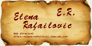 Elena Rafailović vizit kartica